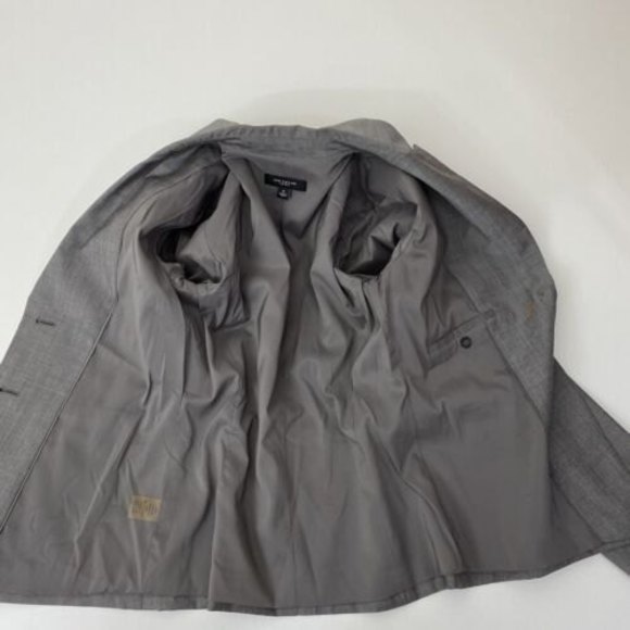 Ann Taylor Blazer Gray 2 Button Jacket Wool Mohair Size 0 - Picture 9 of 11